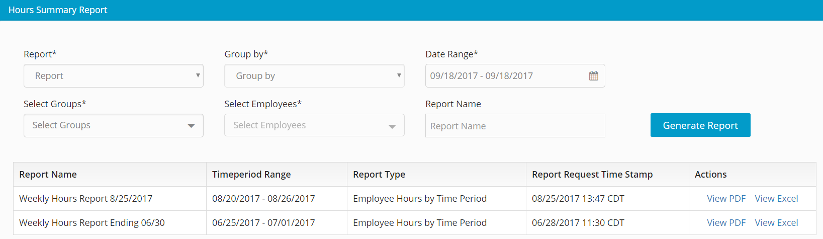 Generate Reports