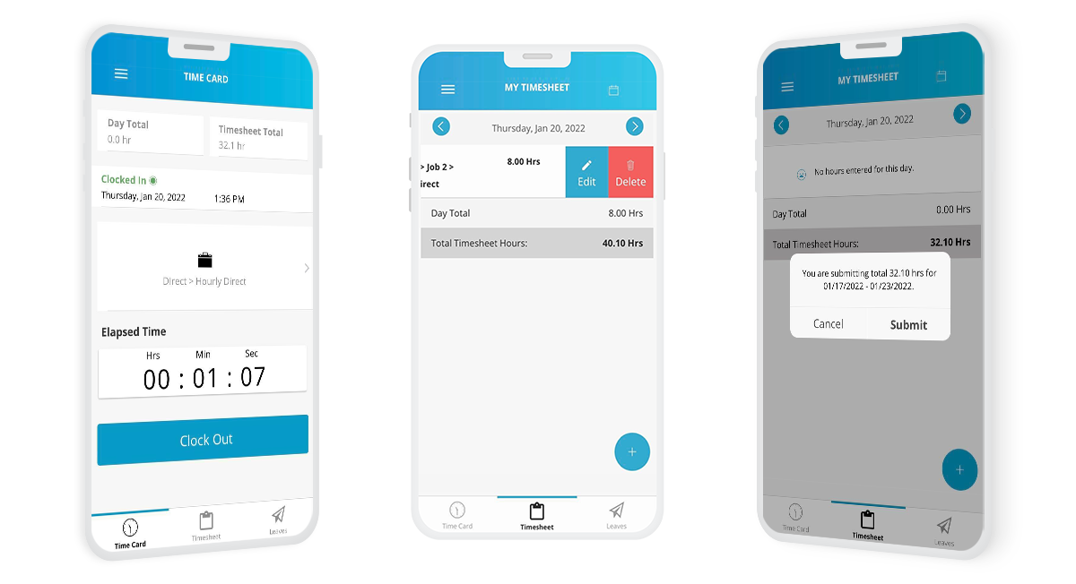 Hour Timesheet Mobile App