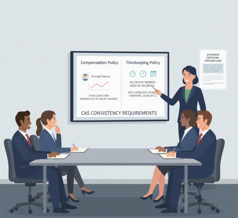 Exempt employee timekeeping government contracts